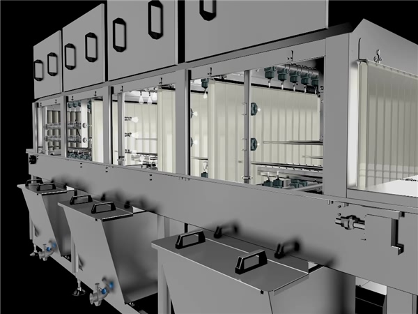 塑料筐清洗機，高壓洗筐機，隧道式洗筐機