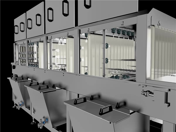 塑料筐清洗機，高壓洗筐機，隧道式洗筐機