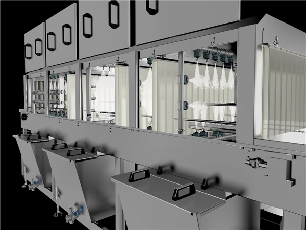 清洗、烘干、消毒洗筐機，周轉箱清洗機