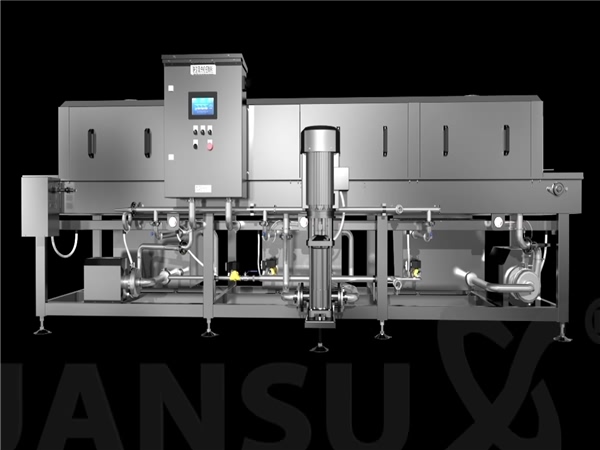 供應洗箱機，周轉箱清洗機，飯盒洗筐機，塑料盒清洗風干流水線