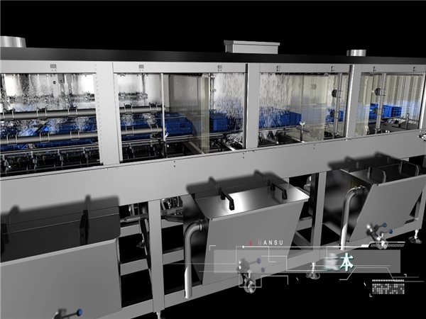 洗箱機(jī)，洗筐機(jī)，食品筐洗箱機(jī)，周轉(zhuǎn)箱清洗機(jī)，大型效率高洗箱機(jī)