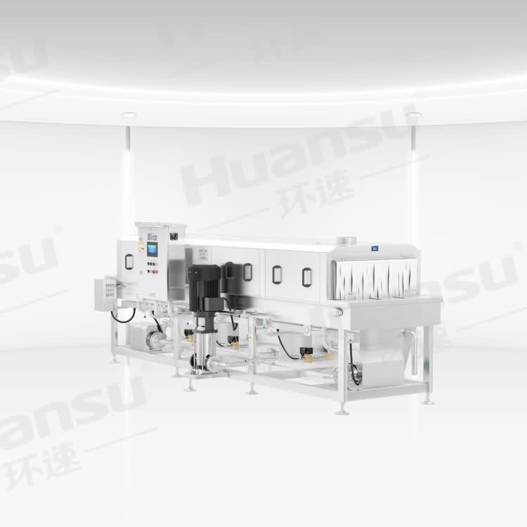 供應(yīng)塑料箱清洗機(jī) 騰訊視頻高溫清洗培根壓肉模具肉屑?xì)埩?去油